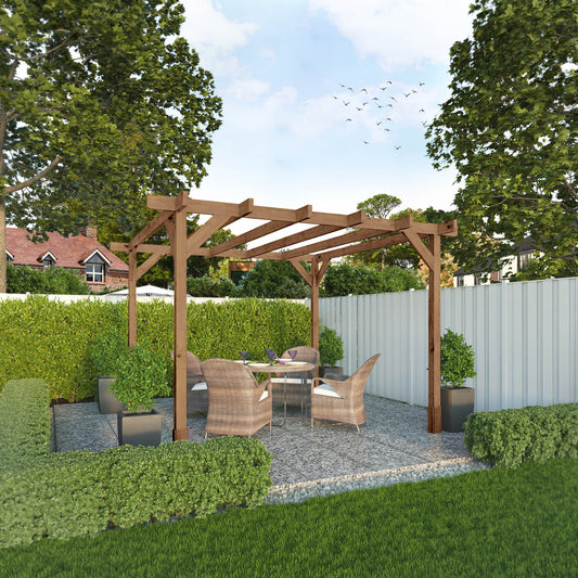 3m x 3m Pressure Treated Pergola