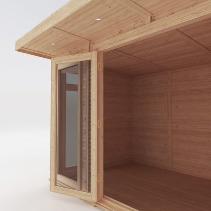 A closer look at the inside of a 3m x 2m garden room