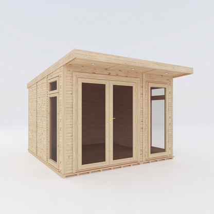 3m x 3m insulated garden room product shot on white background