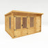 4.1m x 3m Pent Log Cabin with Side Shed
