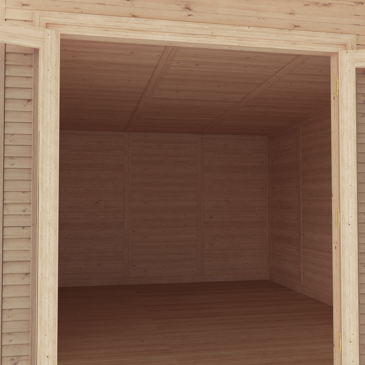 A closer look at the inside of a 3m x 4m garden room