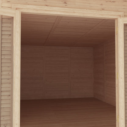 A closer look at the inside of a 3m x 4m garden room