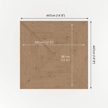 4m x 4m Pressure Treated Gazebo with Panels