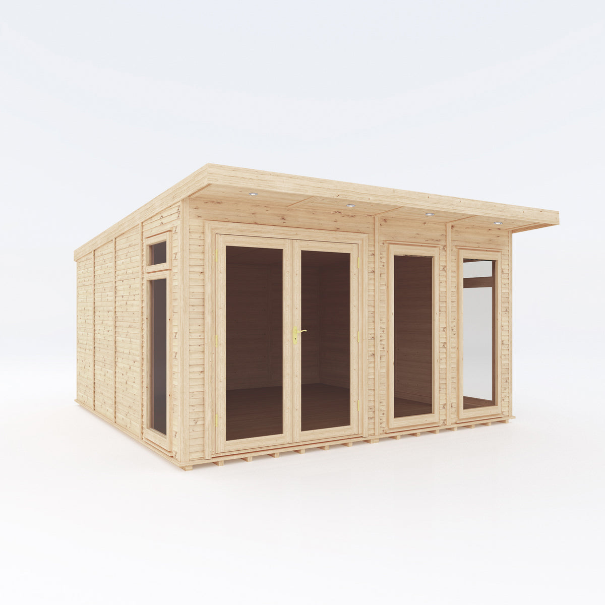 4m x 4m insulated garden room product shot on white background
