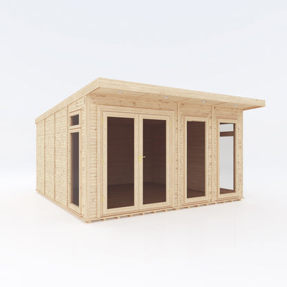 4m x 4m insulated garden room product shot on white background