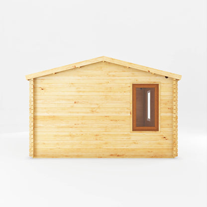 The 4m x 4m Robin Log Cabin with Oak UPVC