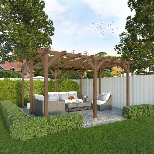 4m x 4m Pressure Treated Pergola