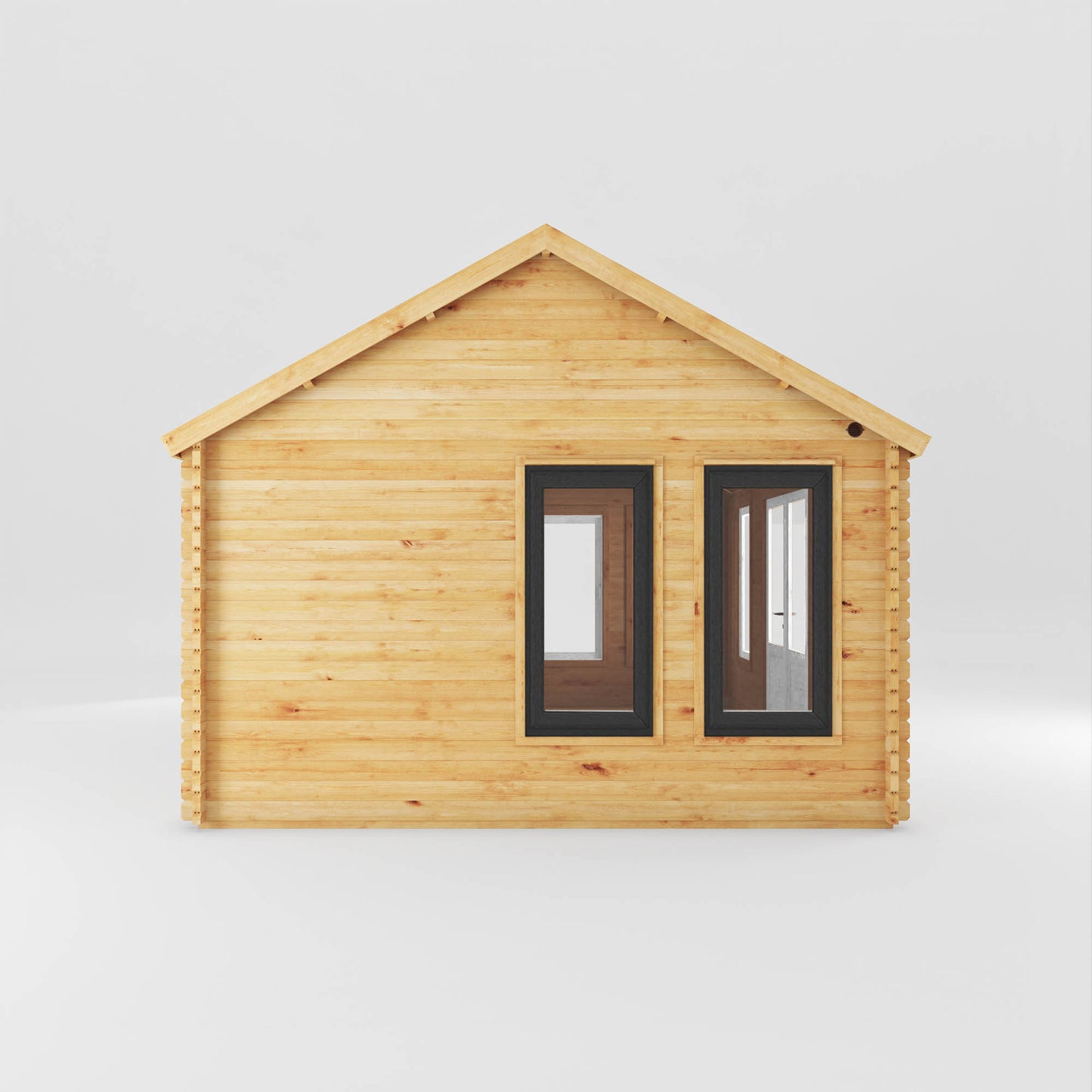 The 5.3m x 4m Grouse Log Cabin with Anthracite UPVC