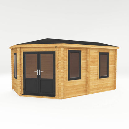 The Goldcrest 5m x 3m Log Cabin with Anthracite UPVC