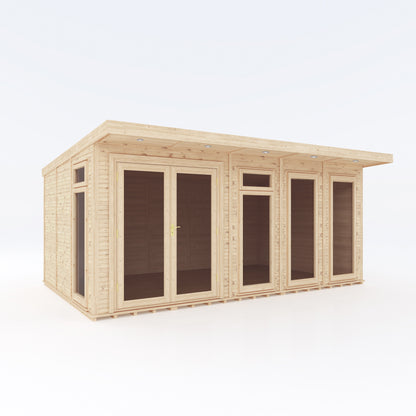 5m x 3m insulated garden room product shot on white background