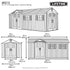 Lifetime 18 x 8 Outdoor Storage Shed with Side Door
