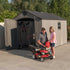 Lifetime 8 x 13' Outdoor Storage Shed - Dark Grey
