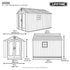 Lifetime 8 x 13' Outdoor Storage Shed - Dark Grey

