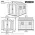 Lifetime 8 x 13' Outdoor Storage Shed - Light Grey
