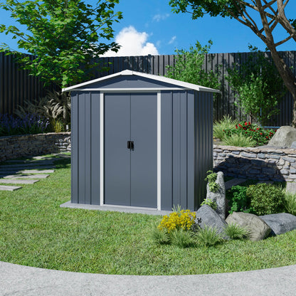 Yardmaster 'Castleton' 6'8 x 4'6 Anthracite Metal Shed