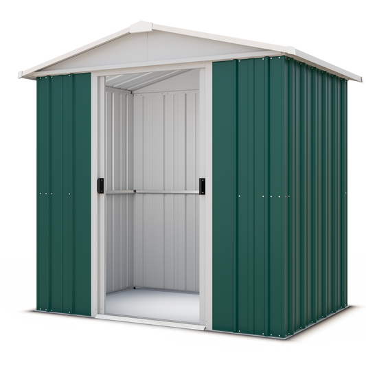 Yardmaster 'Emerald' 6'8 x 6'6 Green Metal Shed