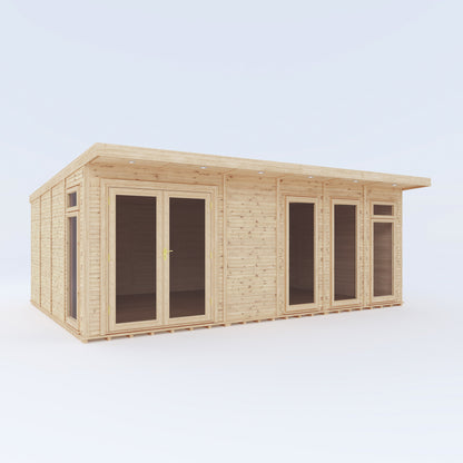 6m x 4m insulated garden room product shot on white background