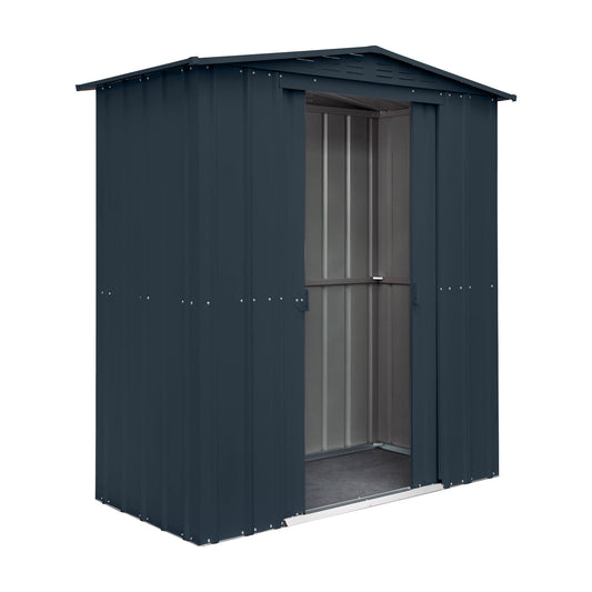Globel 6 x 3 Grey Apex Metal Shed