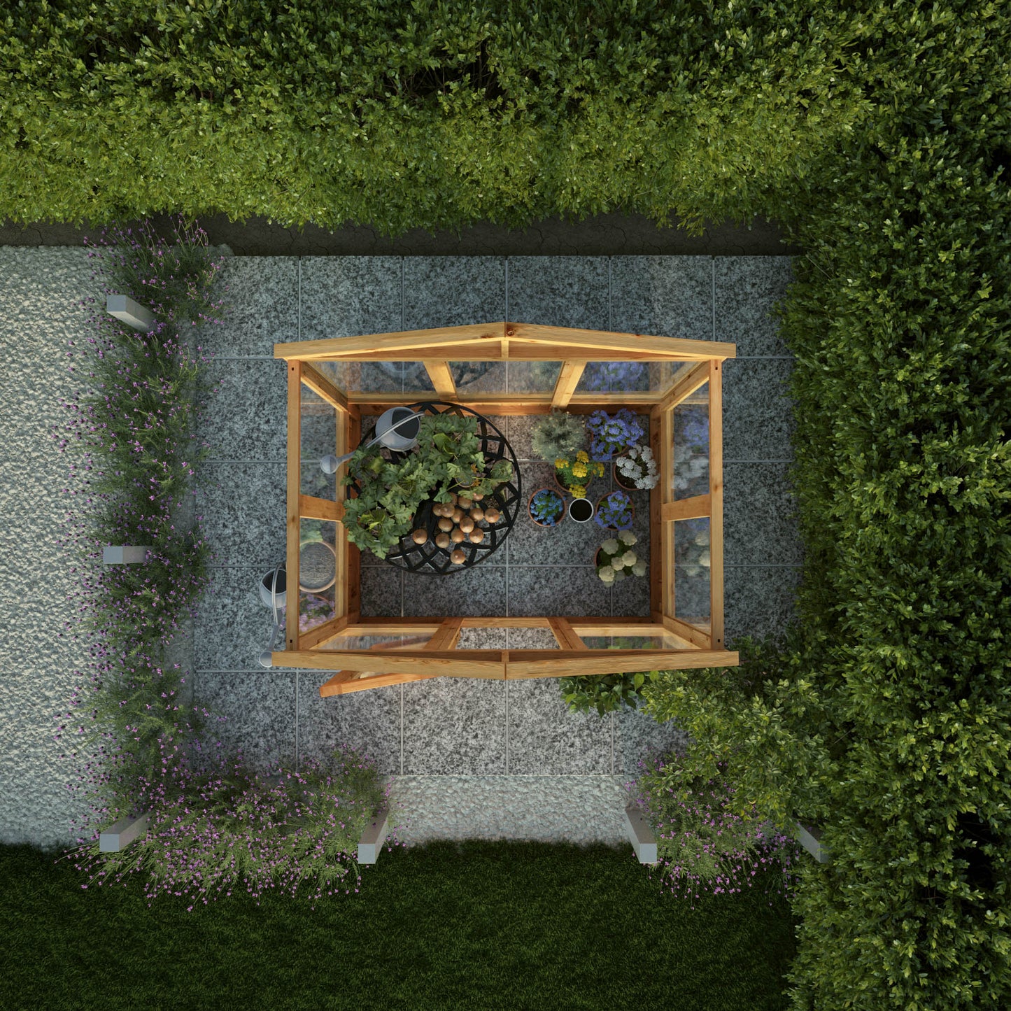 6 x 4 Woodsman Apex Styrene Greenhouse