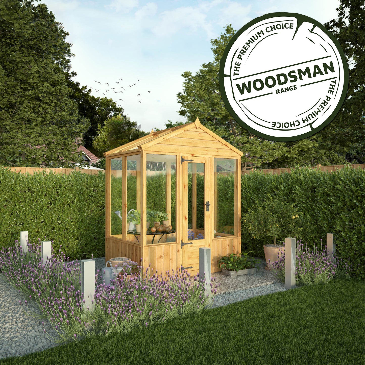 6 x 4 Woodsman Apex Styrene Greenhouse