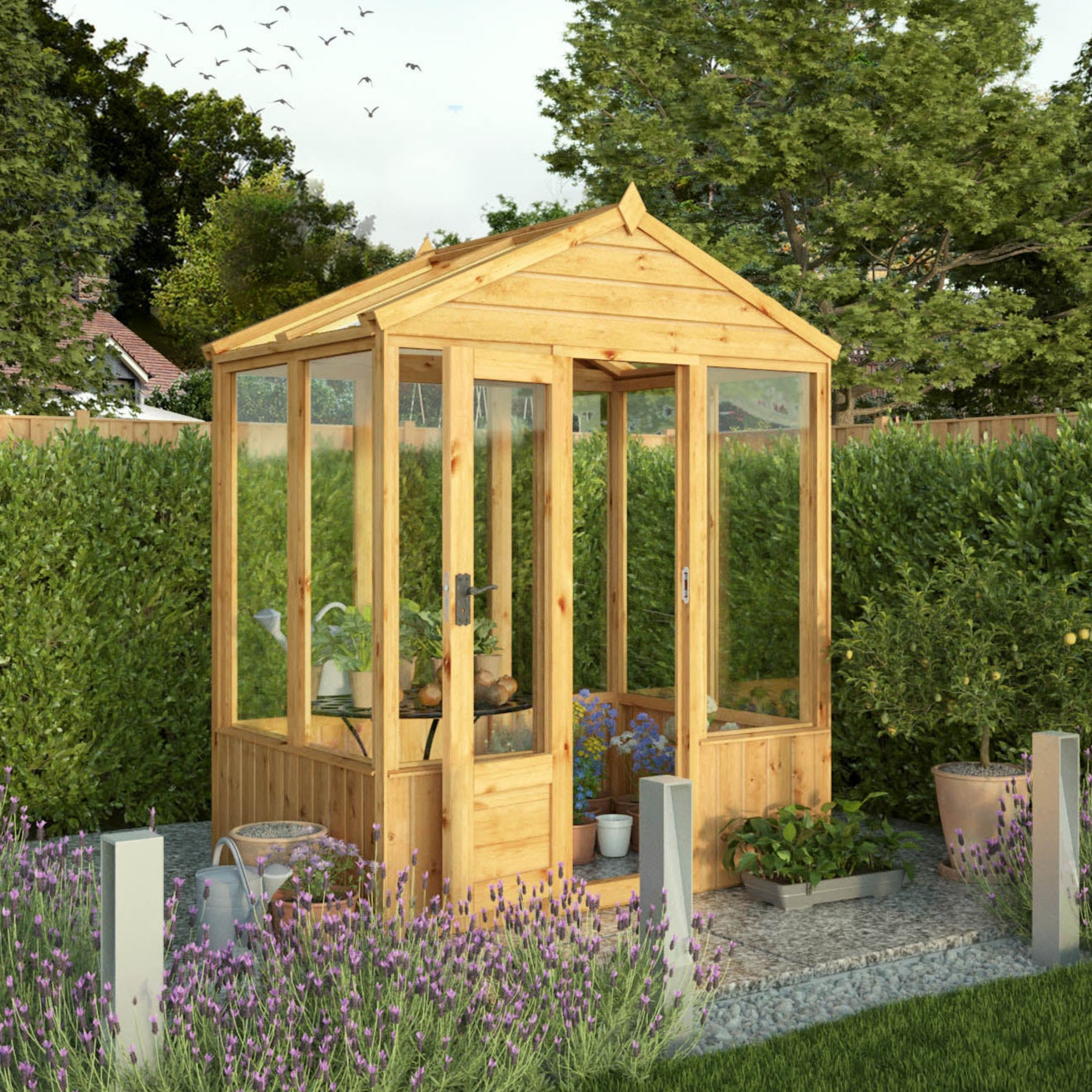 6 x 4 Woodsman Apex Styrene Greenhouse