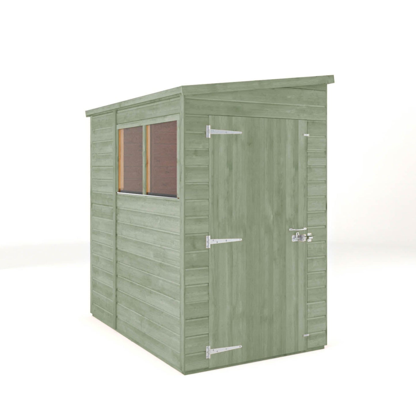 6 x 4 Ready Painted Woodsman Shiplap Pent Wooden Shed