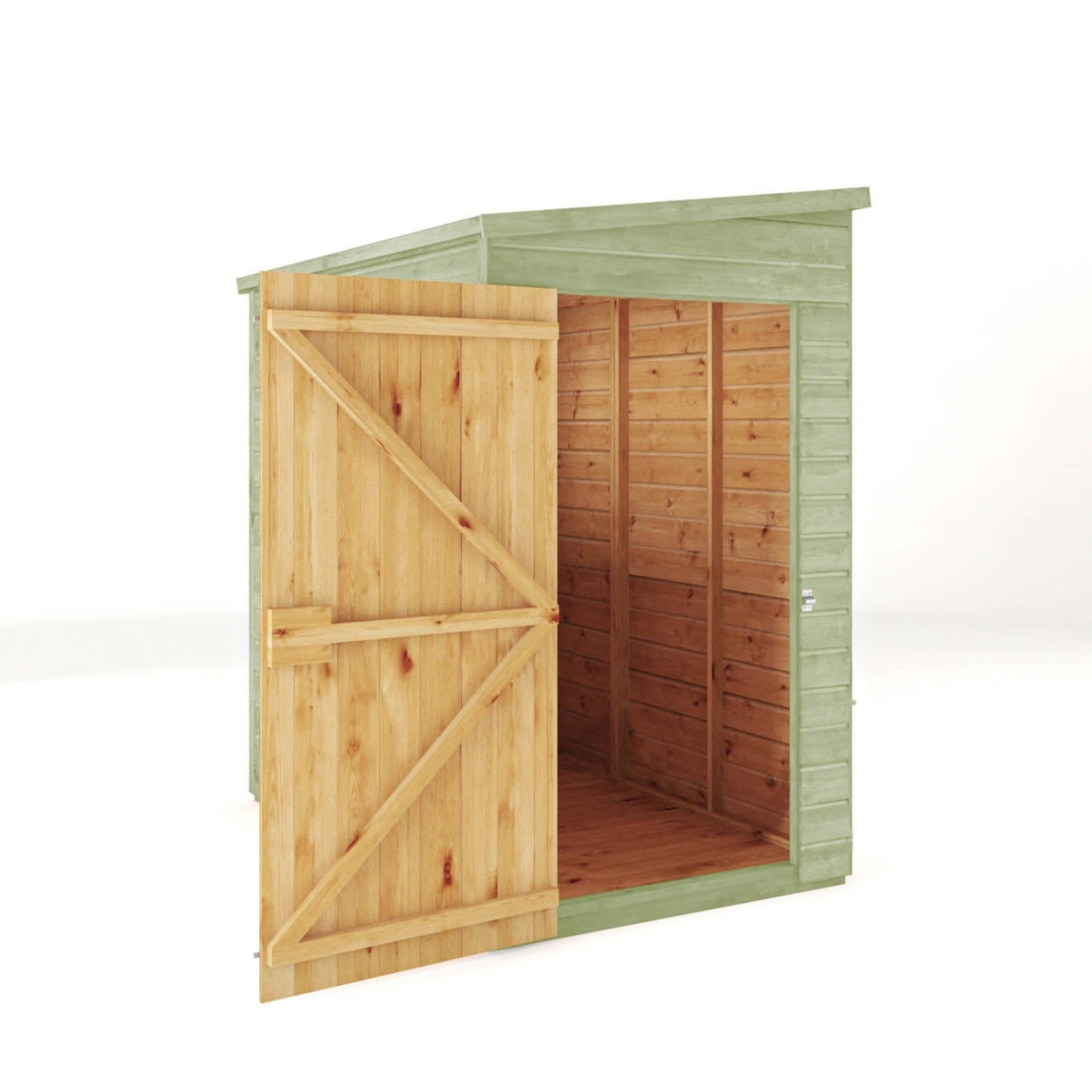 6 x 4 Ready Painted Woodsman Shiplap Pent Wooden Shed