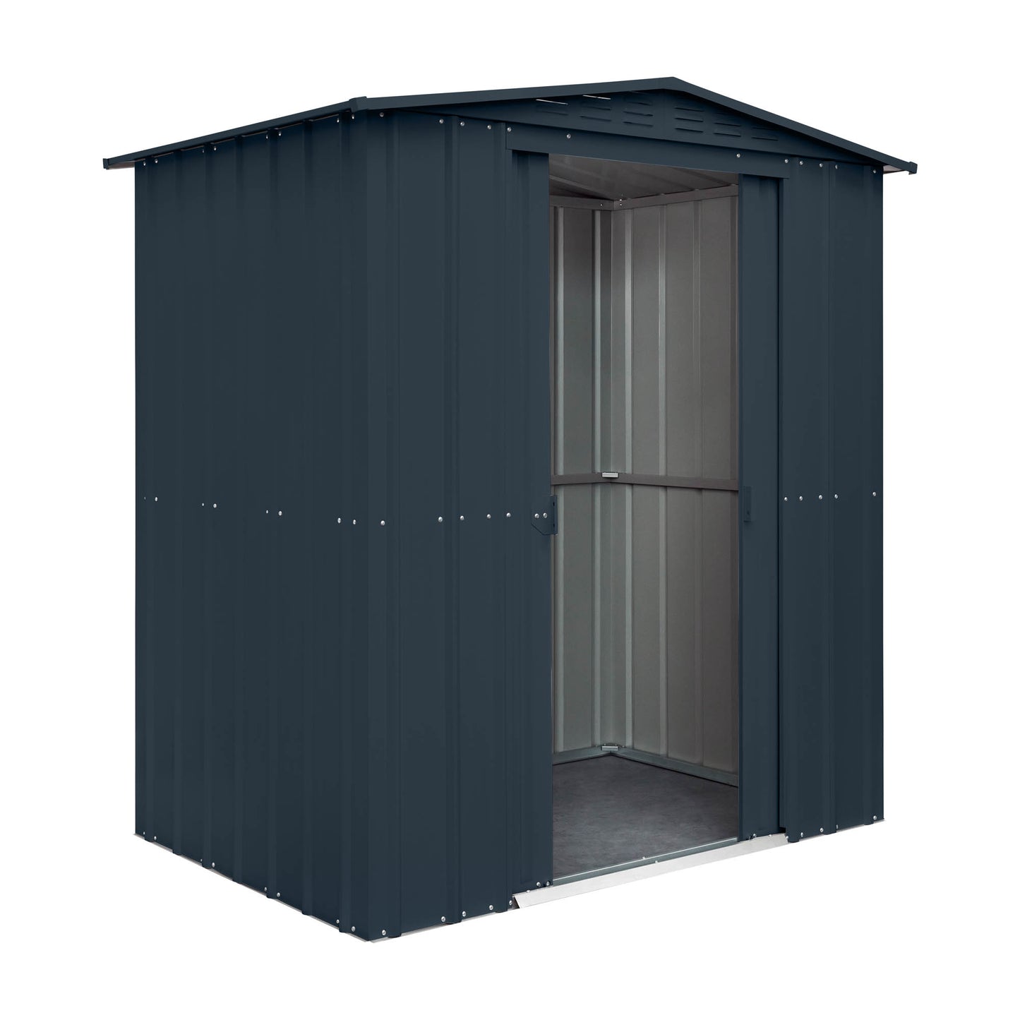 Globel 6 x 4 Grey Apex Metal Shed