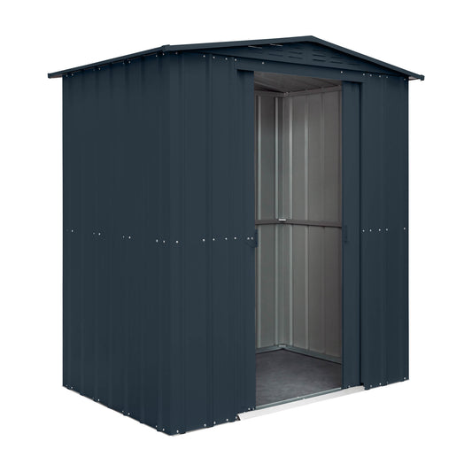Globel 6 x 4 Grey Apex Metal Shed