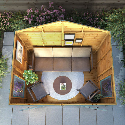 6 x 8 Premium Ready Painted Sussex Summerhouse