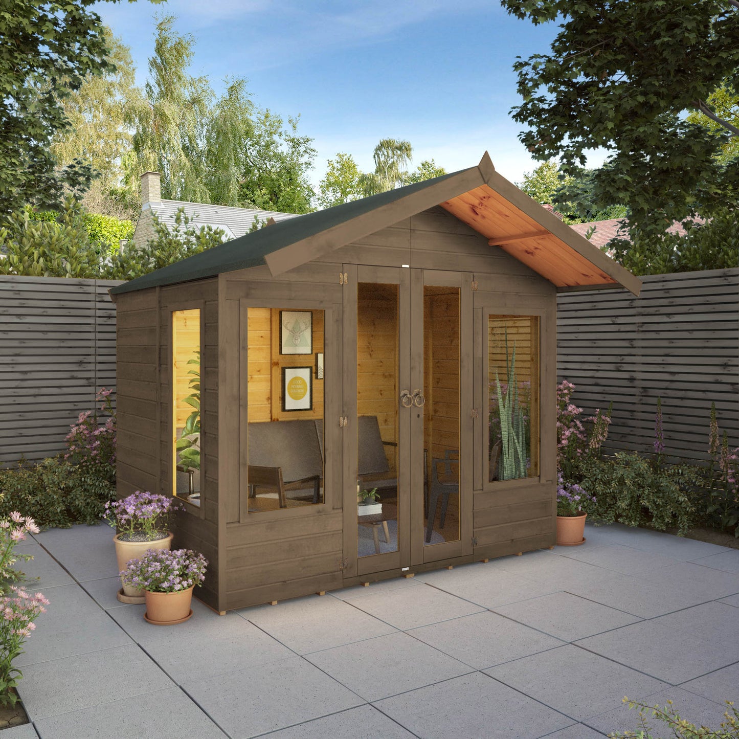 6 x 8 Premium Ready Painted Sussex Summerhouse