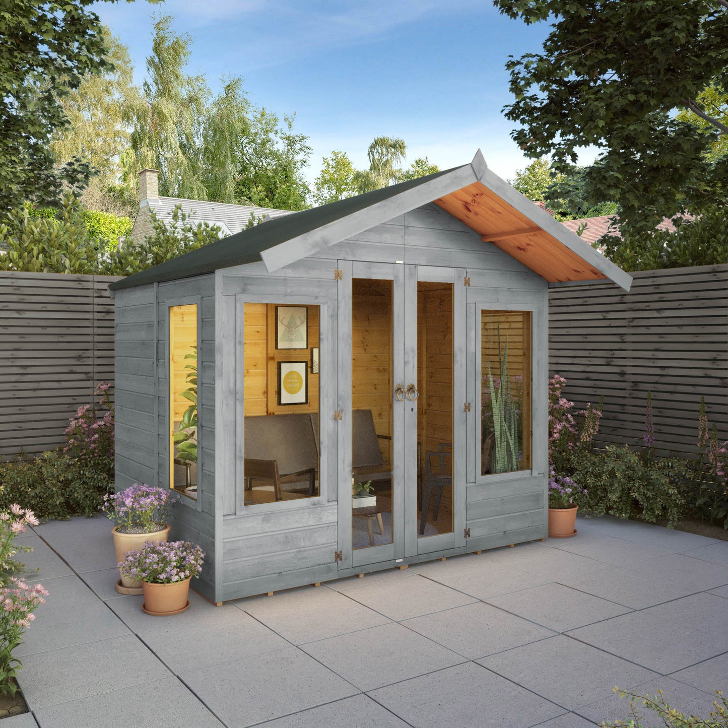 6 x 8 Premium Ready Painted Sussex Summerhouse