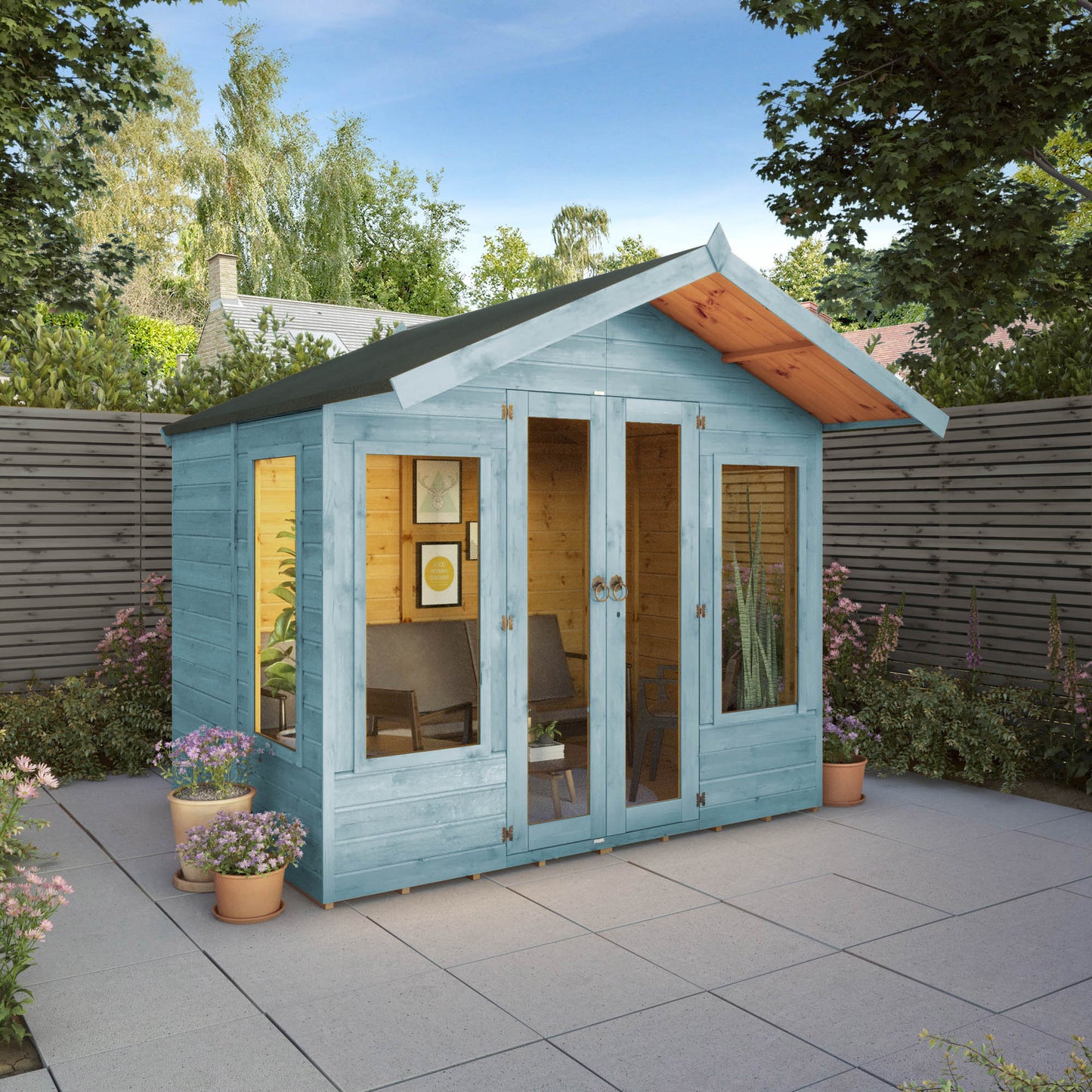 6 x 8 Premium Ready Painted Sussex Summerhouse