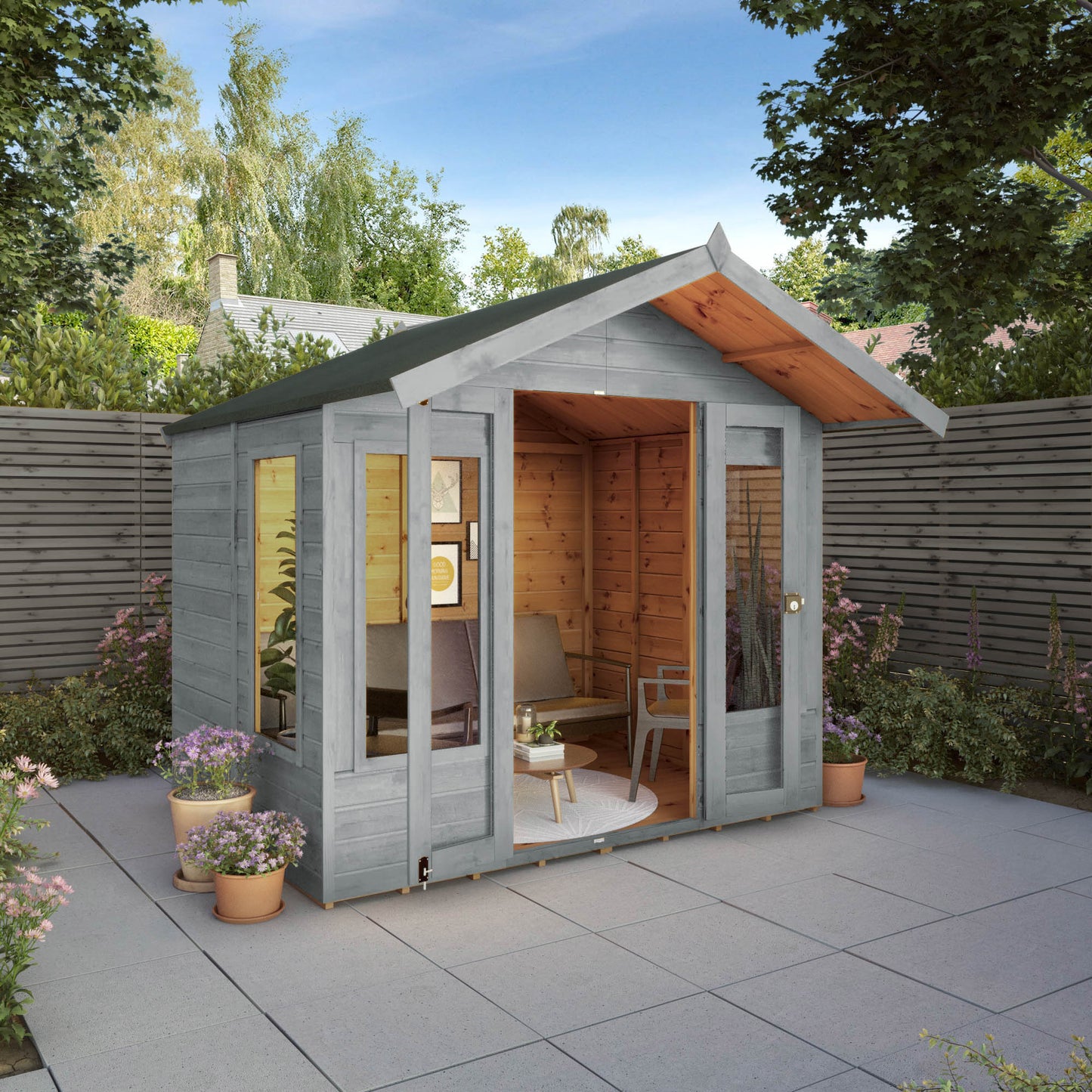 6 x 8 Premium Ready Painted Sussex Summerhouse
