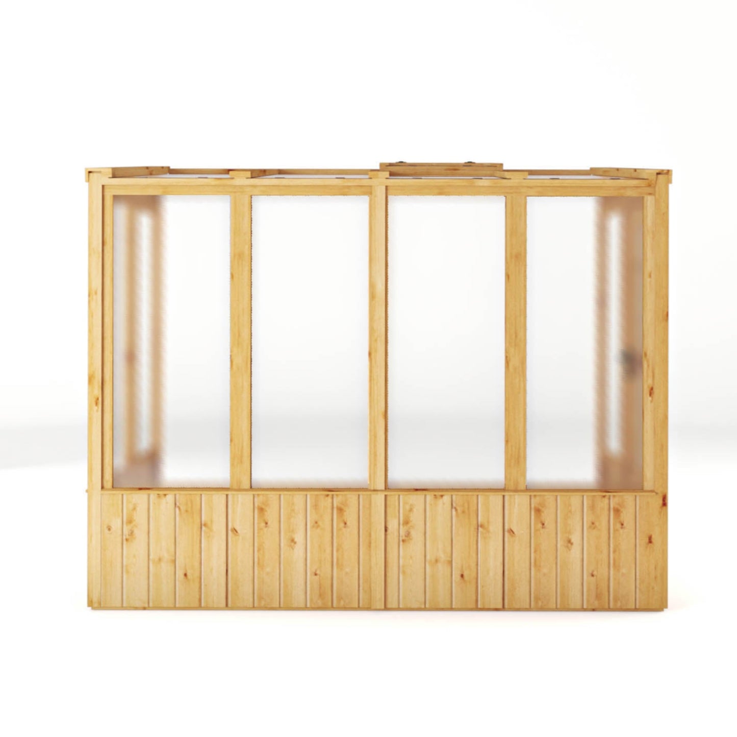 8 x 4 Woodsman Pent Lean-To Polycarbonate Greenhouse