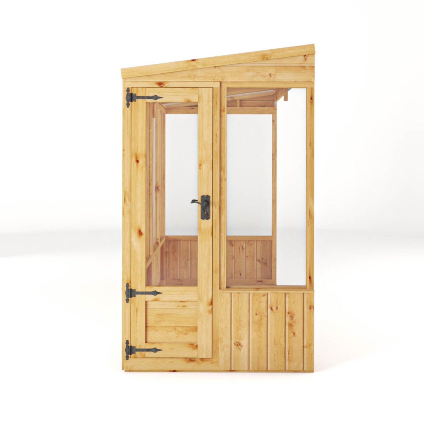 8 x 4 Woodsman Pent Lean-To Glass Greenhouse