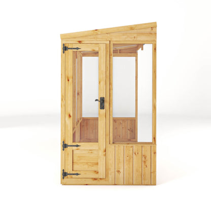 8 x 4 Woodsman Pent Lean-To Glass Greenhouse
