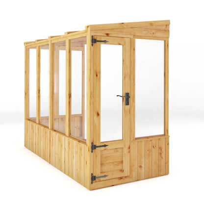 8 x 4 Woodsman Pent Lean-To Glass Greenhouse