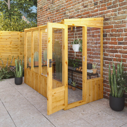 8 x 4 Woodsman Pent Lean-To Glass Greenhouse