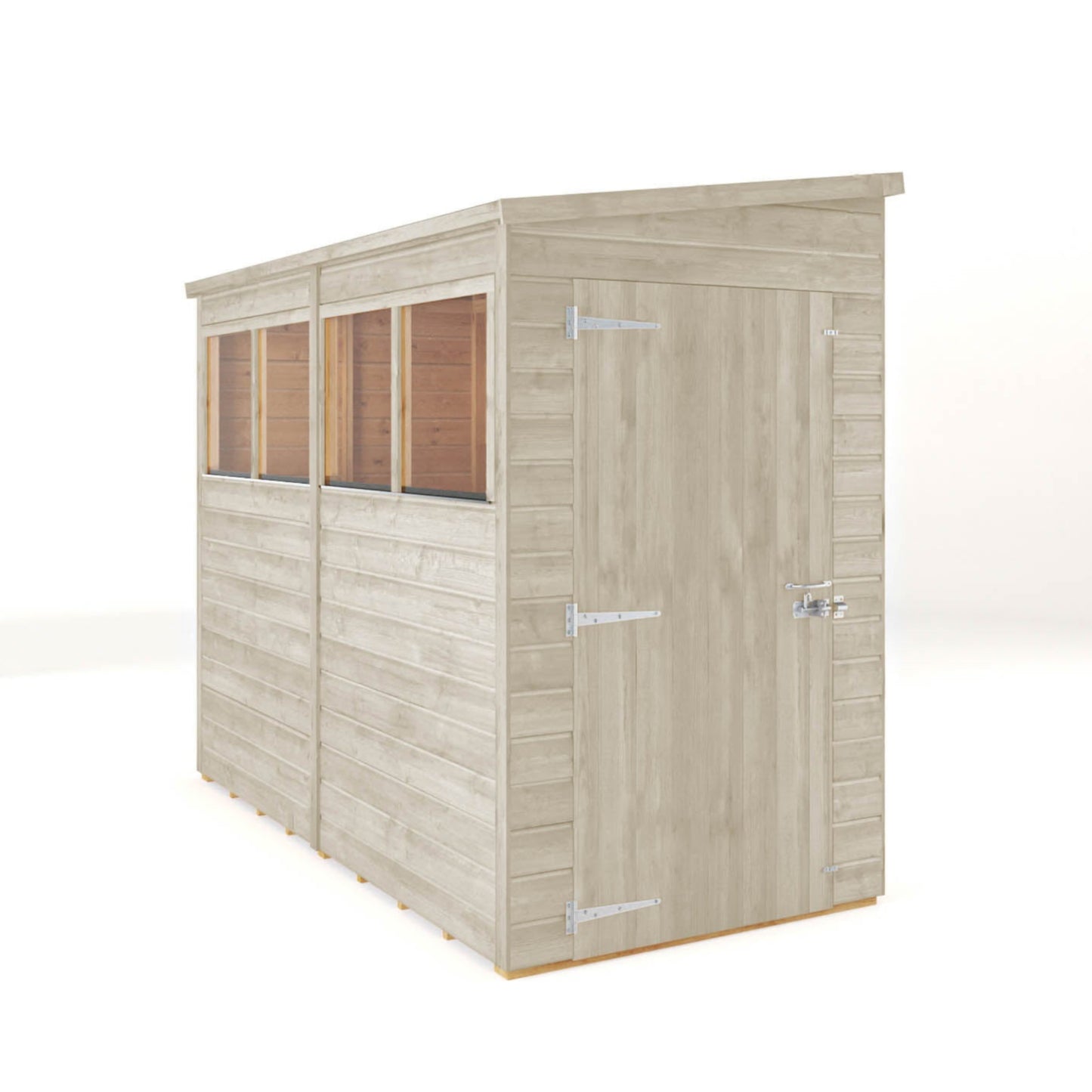 8 x 4 Ready Painted Woodsman Shiplap Pent Wooden Shed