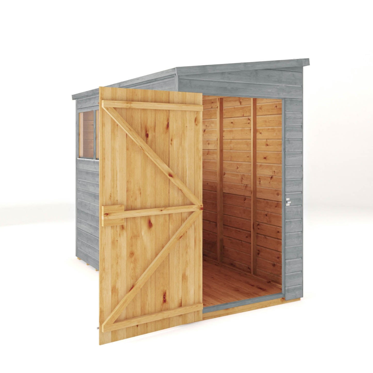 8 x 4 Ready Painted Woodsman Shiplap Pent Wooden Shed