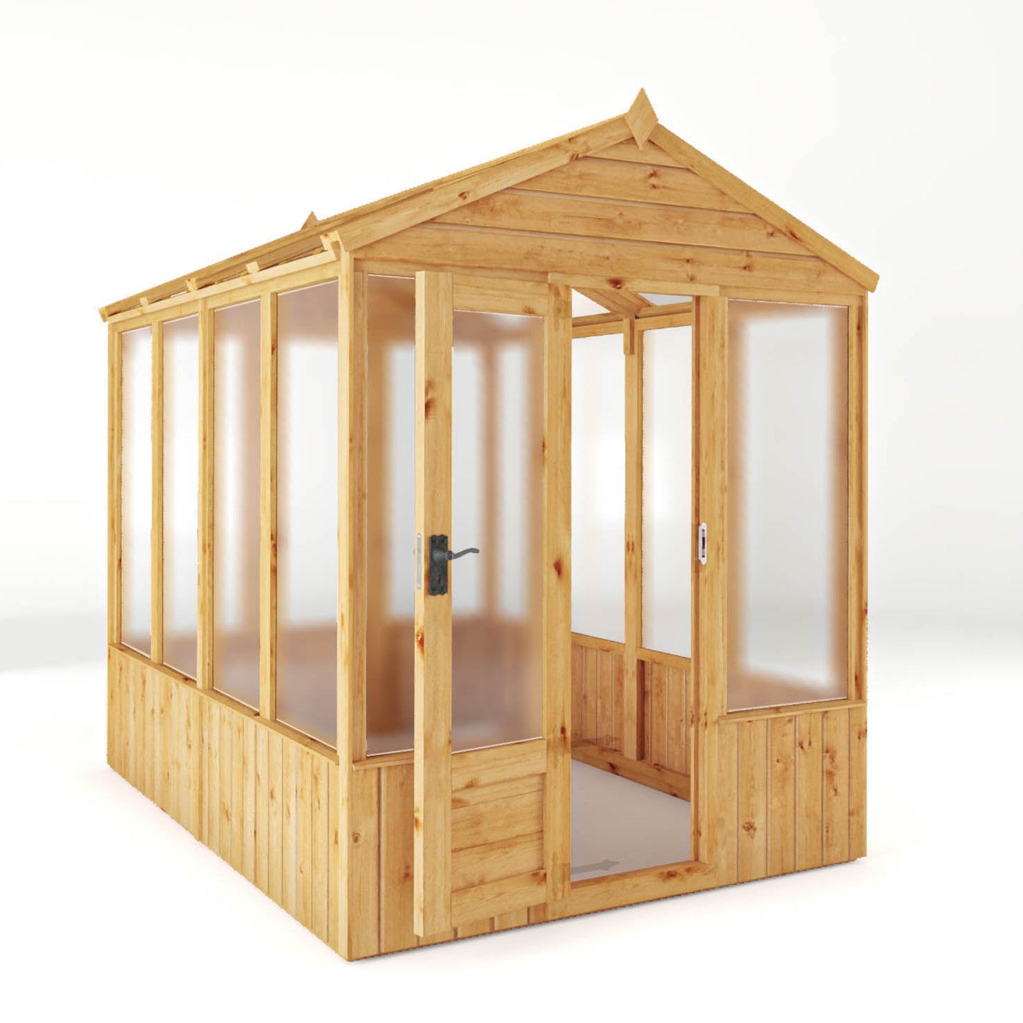 8 x 6 Woodsman Apex Polycarbonate Greenhouse