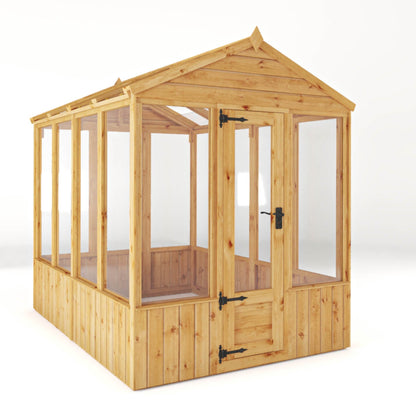 8 x 6 Woodsman Apex Glass Greenhouse