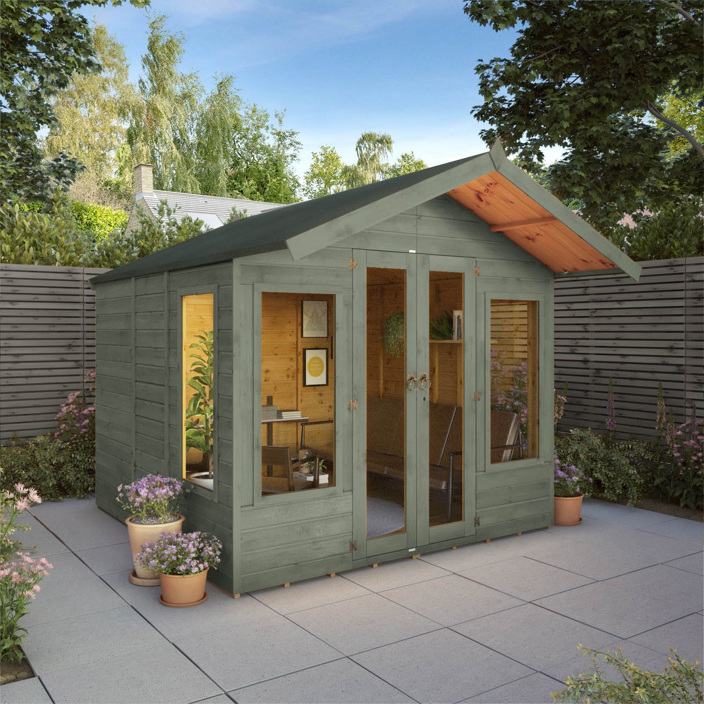 8 x 8 Premium Ready Painted Sussex Summerhouse