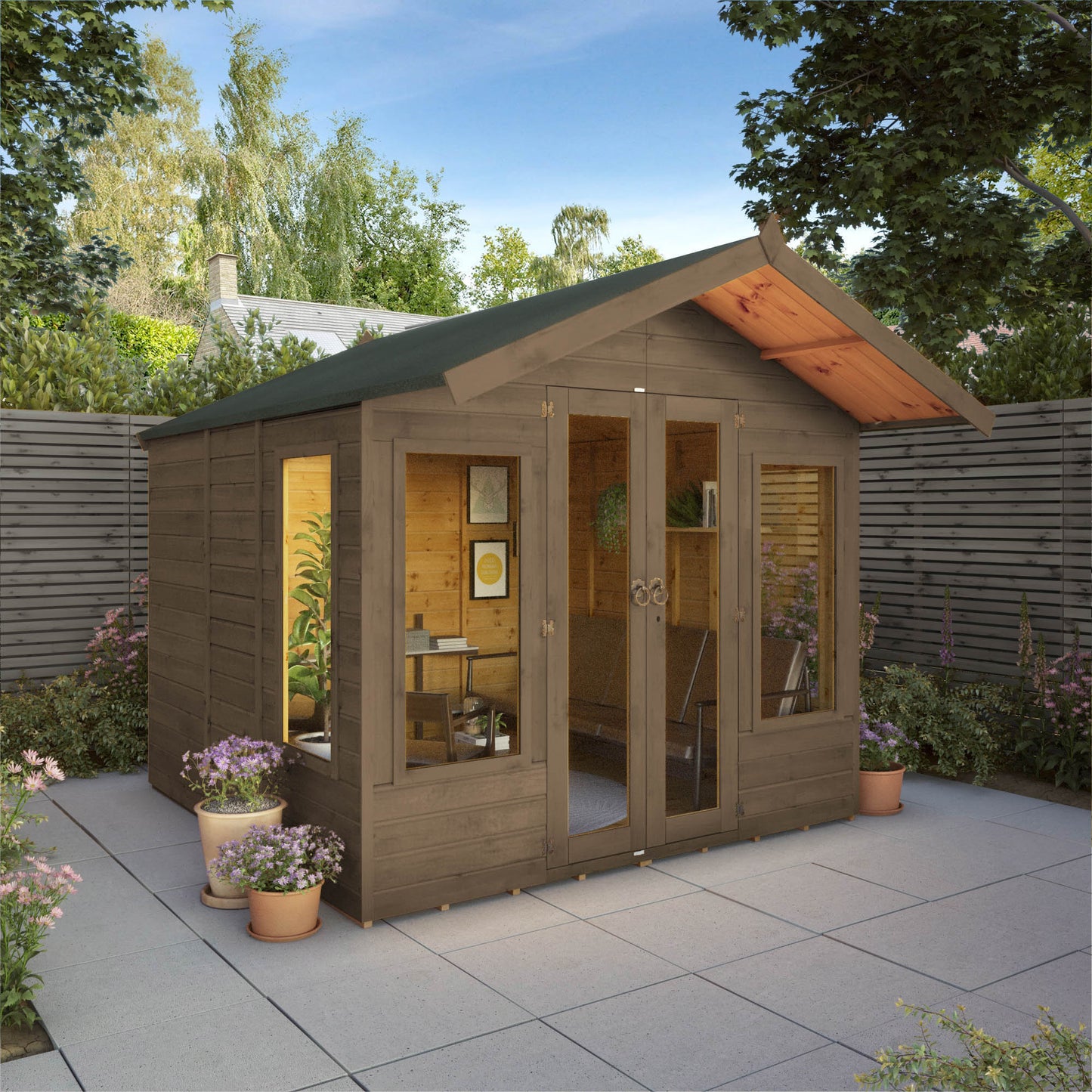 8 x 8 Premium Ready Painted Sussex Summerhouse