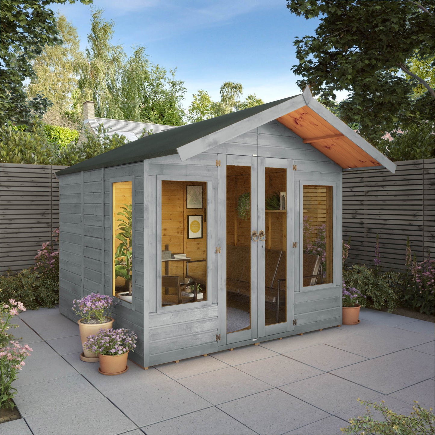 8 x 8 Premium Ready Painted Sussex Summerhouse