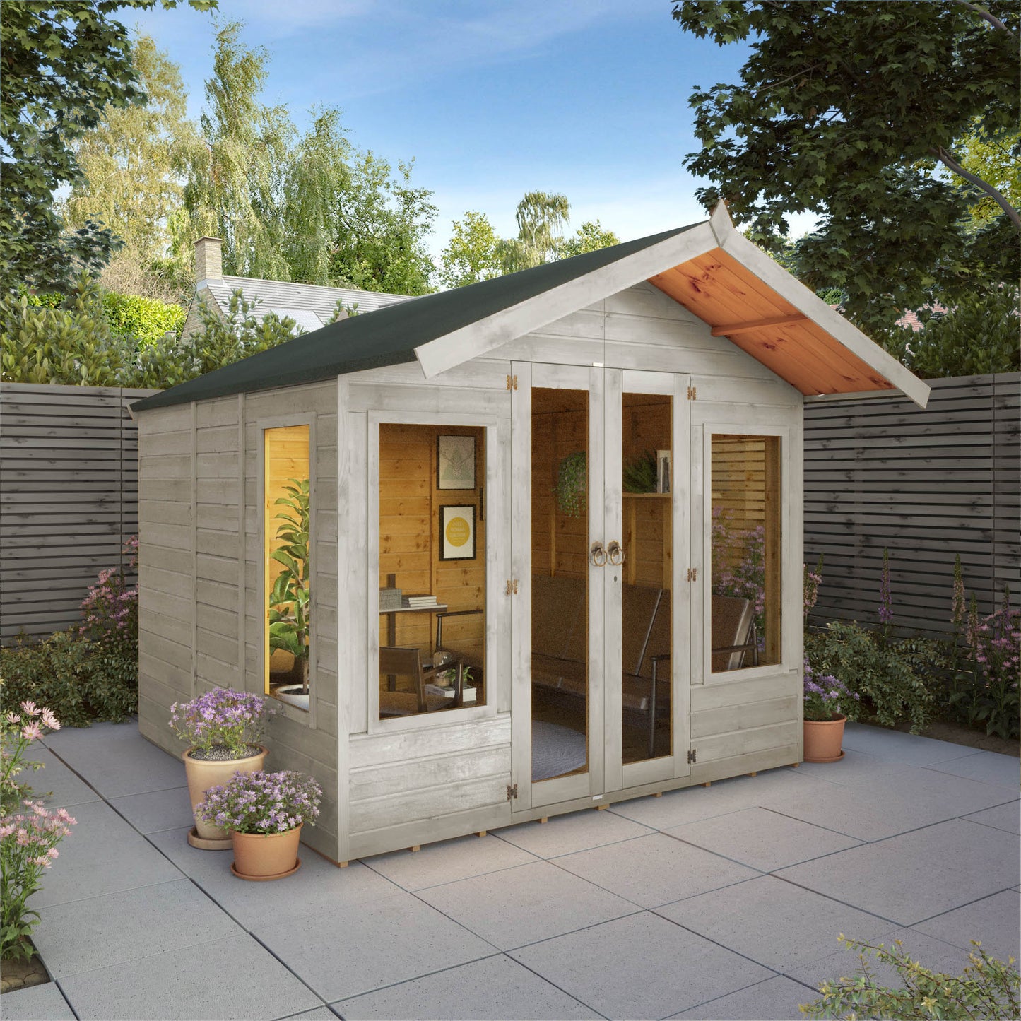 8 x 8 Premium Ready Painted Sussex Summerhouse