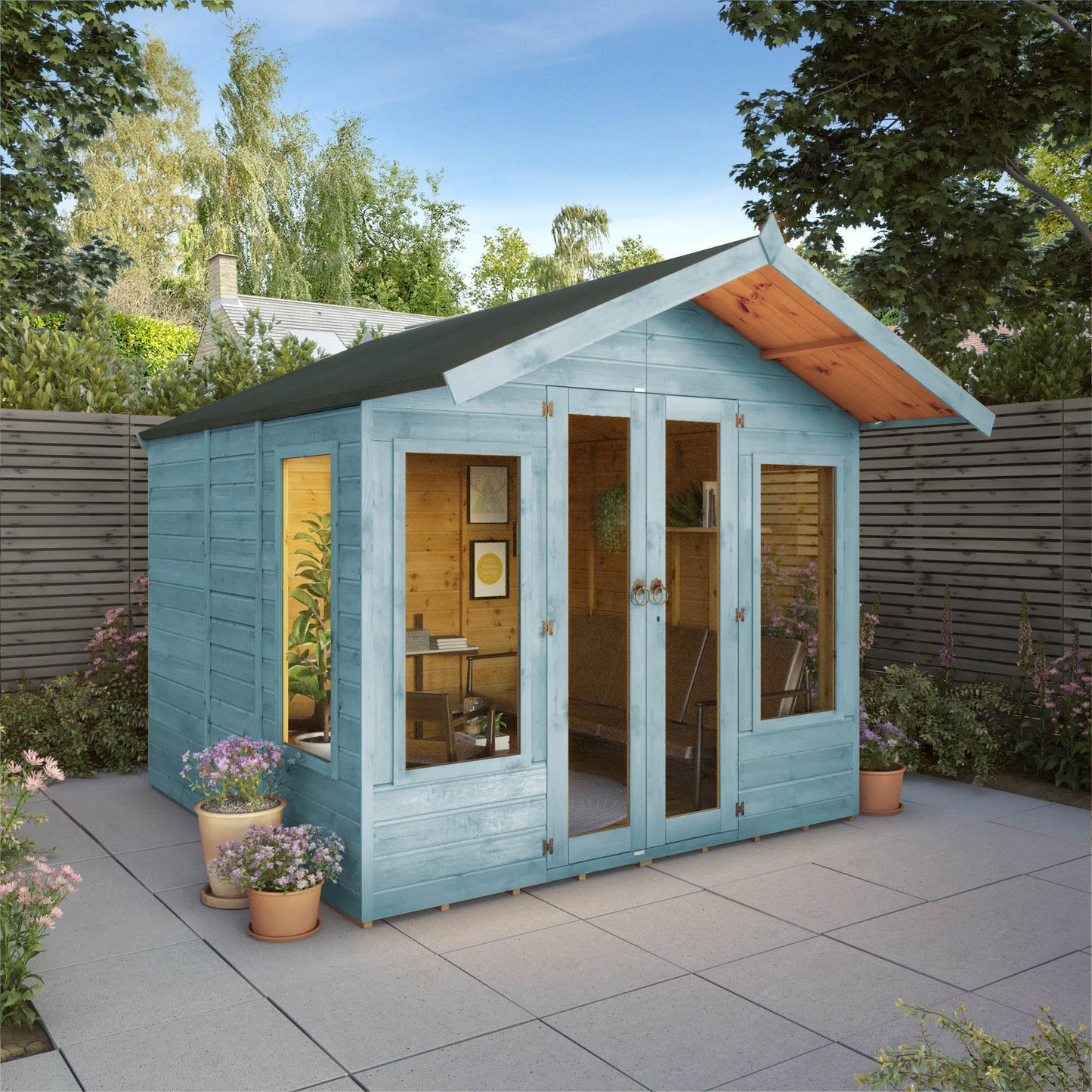 8 x 8 Premium Ready Painted Sussex Summerhouse