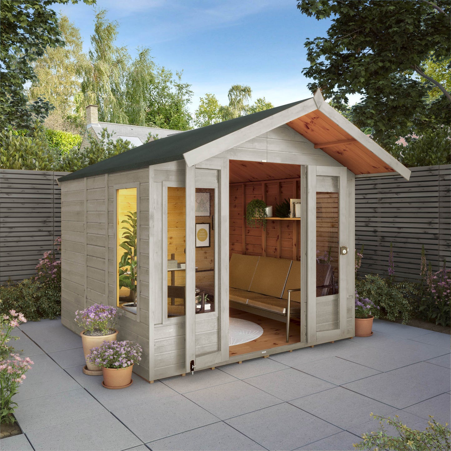 8 x 8 Premium Ready Painted Sussex Summerhouse