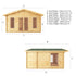 5 x 5m Brambling Premium Log Cabin
